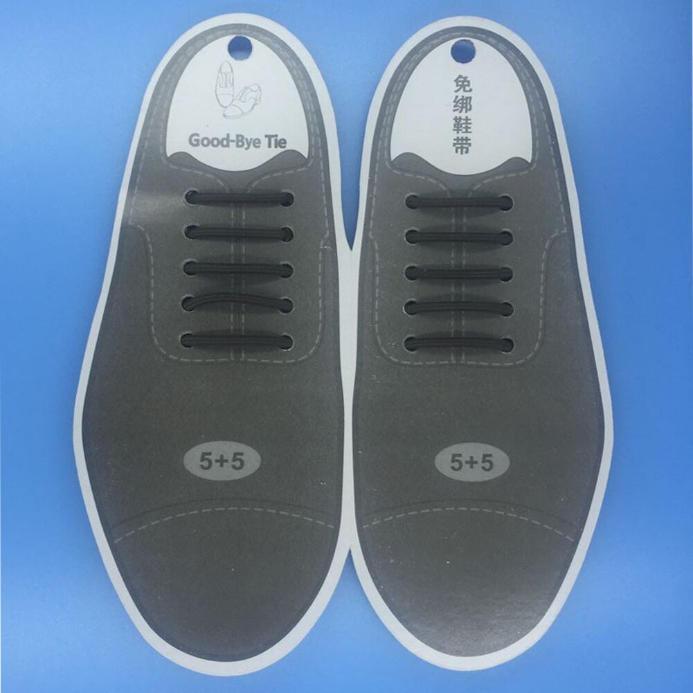 10pcs/lot Silicone Shoelaces Elastic Shoe Laces Special No Tie Shoelace for Men Women Lacing Rubber Zapatillas 2 Colors