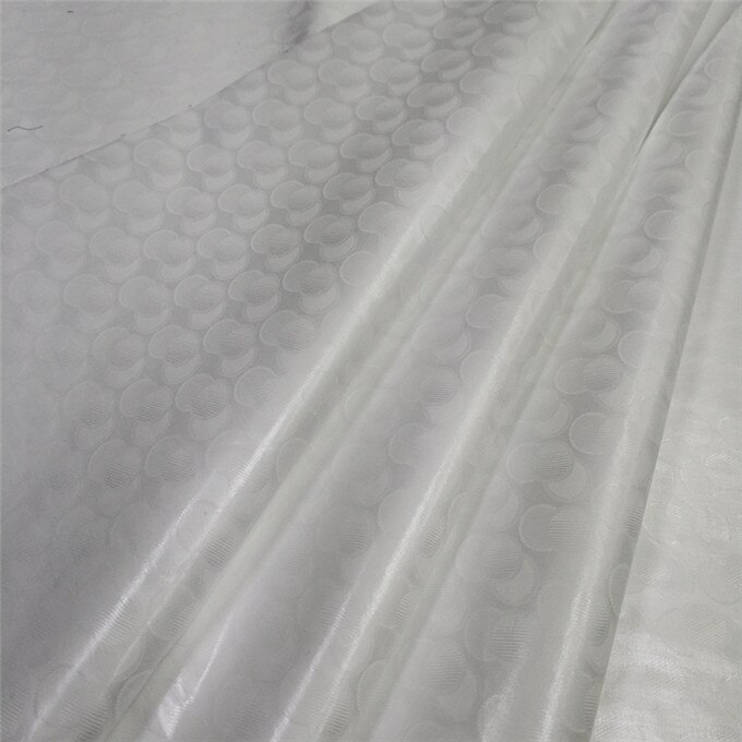 Tissu africain et nigérian pour homme | Tissu riche et de , en coton et en brocade africain, bassin bazin, lot de 5 mètres: white