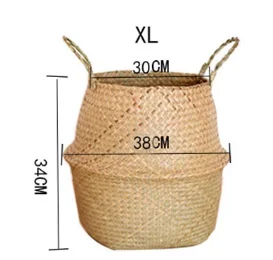 Algen-Weidenkorb, Rattan, hängender Blumentopf, Aufbewahrung von schmutzigen Kleidung, WF1015: Rosa