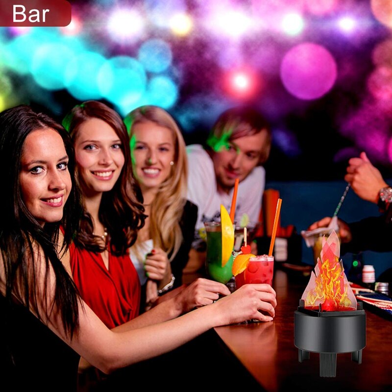 Lancoon 2-Pack 3D LED Kunstvuur Vlam Lamp met 3-Modus Vlam Oplaadbare