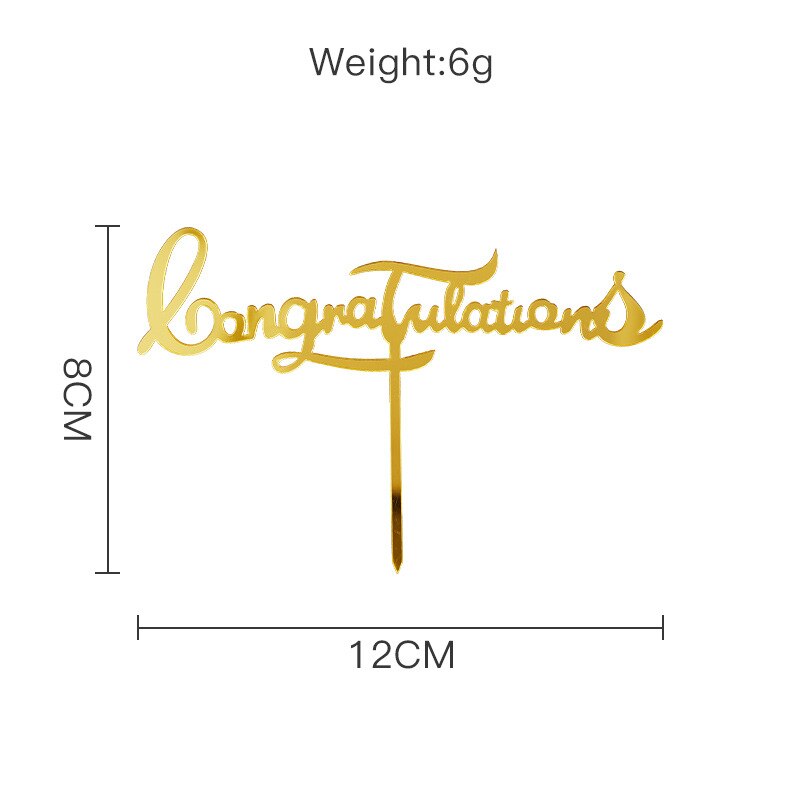 Gold Congratulations You Did It Grad Cake Topper Graduation Celebration Cake Decoration Party Supplies Baking Accessories: 1796