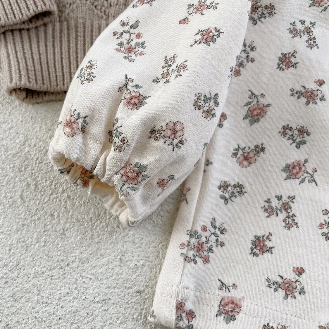 1683B Baby Meisje Kleding Kanten Kraag Overhemd 2022 En Najaar Katoen Zachte Kant Kraag Bloemen Meisje Dieptepunt Shirt t-shirt