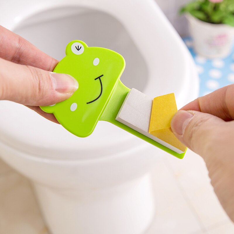 Tegneserie toiletsædebetræk løfter sanitær skammel sædeløftanordning håndtag bærbart hjem praktisk toiletkummeværktøj