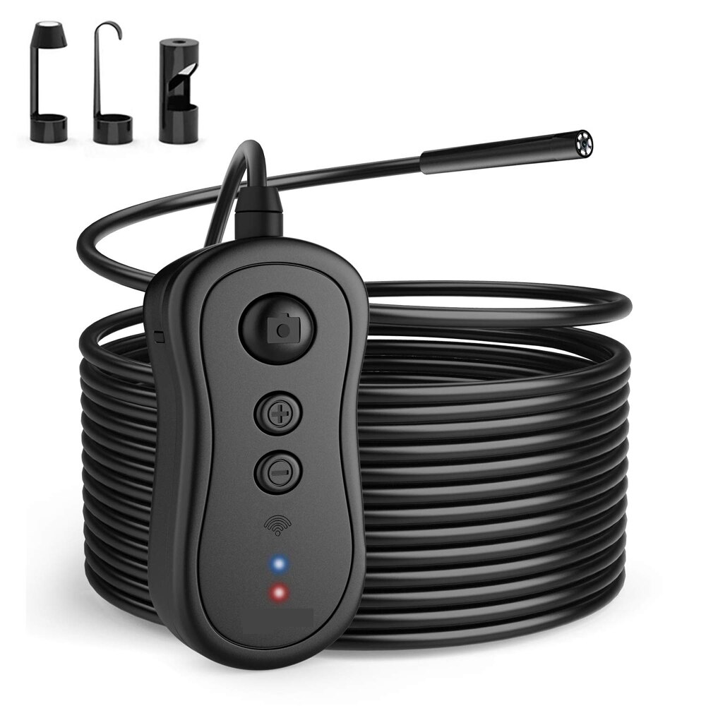3.5m kabellængde trådløst endoskop , 8.2mm 5.0mp 1080p hd wifi boreskop , 2200 mah semi-rigid inspektionskamera til telefon  pq303