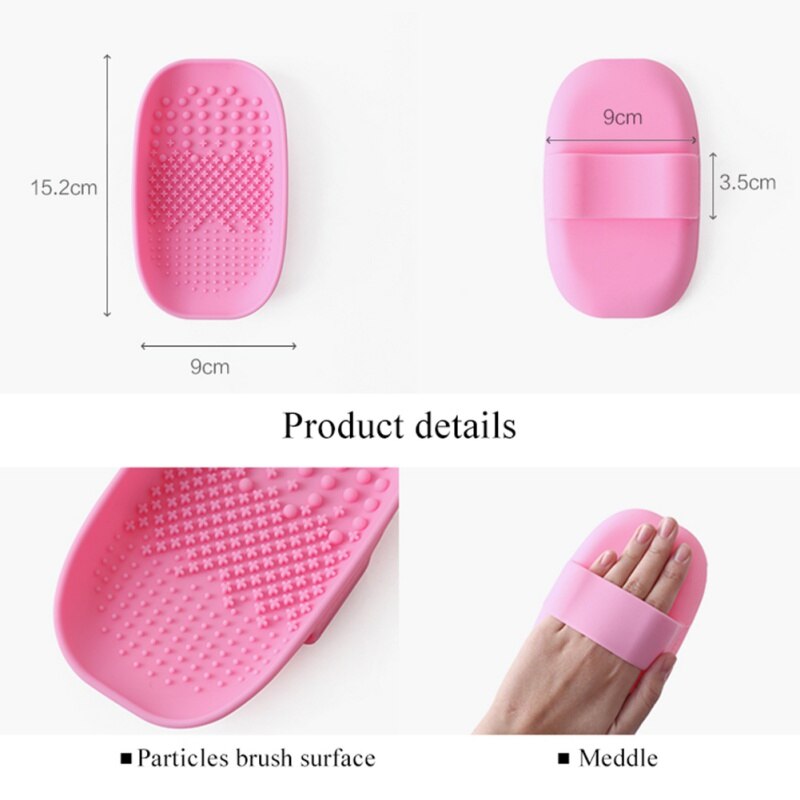 Cepillo de silicona para base de maquillaje, almohadilla de limpieza, cepillo para alfombrilla, herramientas de lavado, cepillos cosméticos para cejas, herramienta limpiadora, tablero depurador, 1 ud.