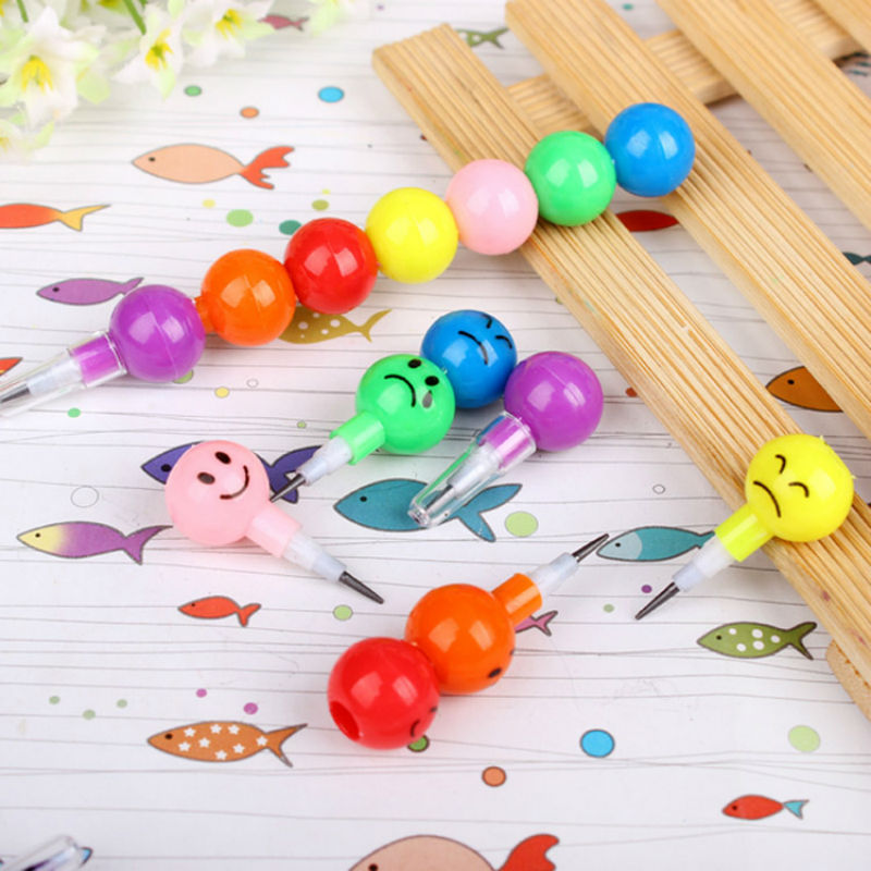 20PCS/SET cartoon smiley face pencil style style sugar gourd HB pencil school supplies good student award