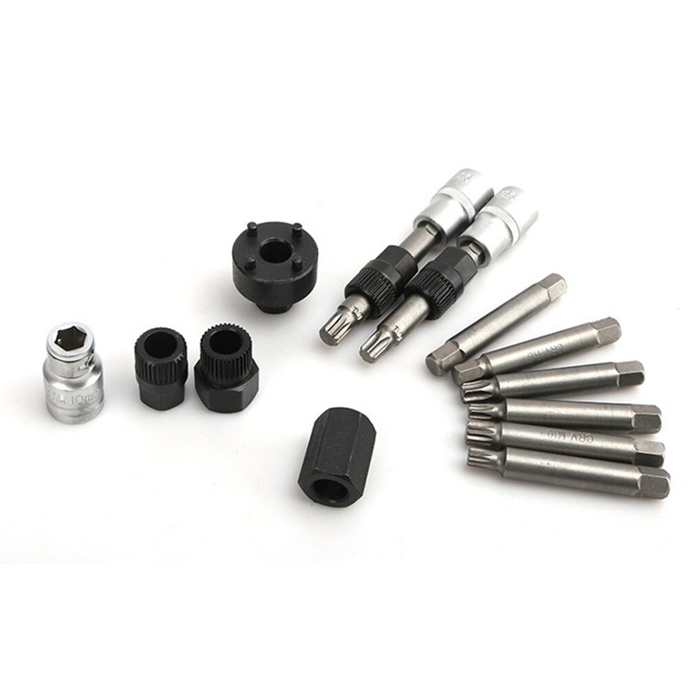 Remskive generator kit reparation fjernelse demontering håndværktøj udskiftning