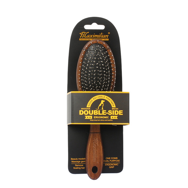 Double Faced Dog Comb Brush Wood Handle Puppy Cat ... – Vicedeal