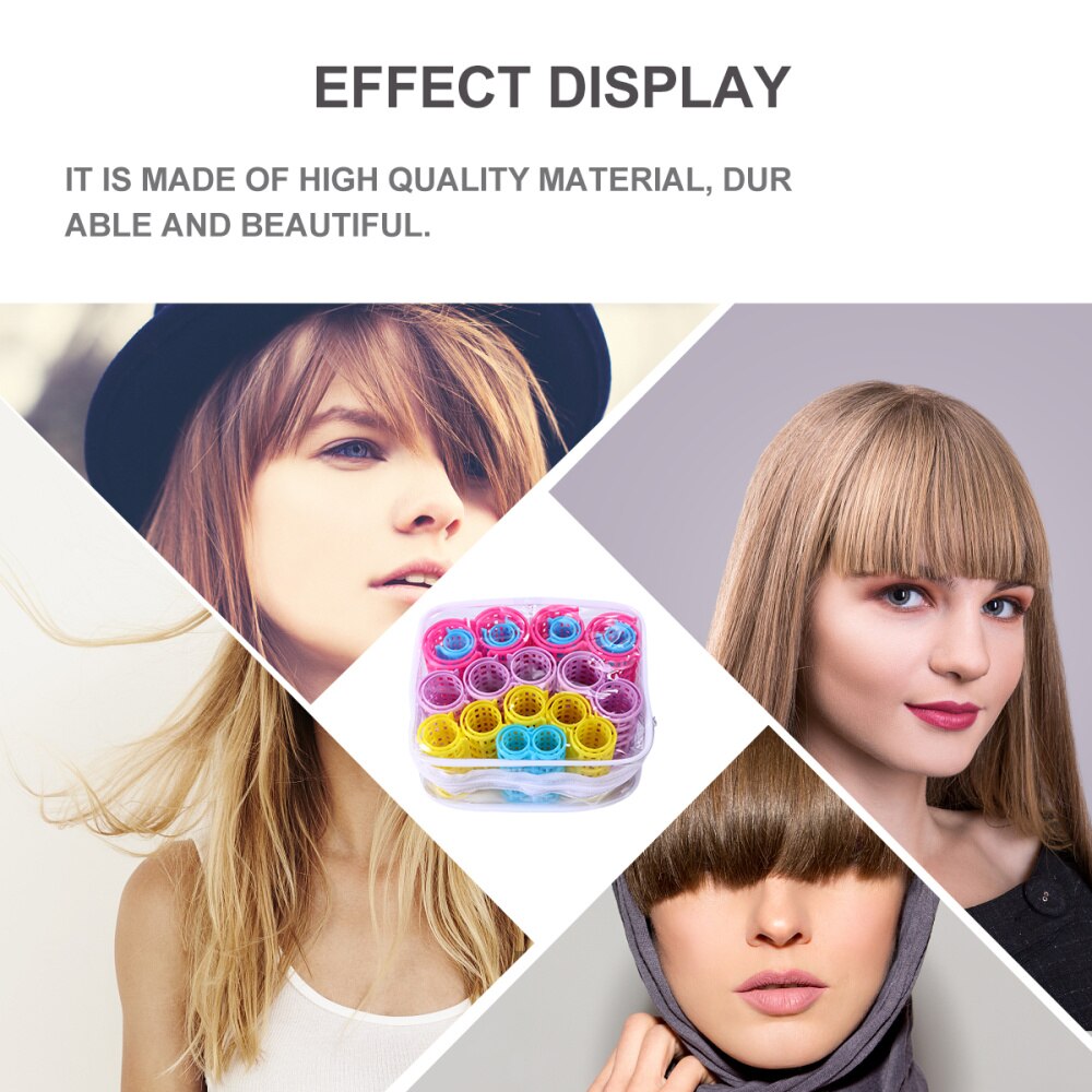 20 Pcs Hair Rollers Multicolor Plastic Hair Curls Styling Hair Volume Hairdressing Curlers Hair Curler Curling Styling Tools for