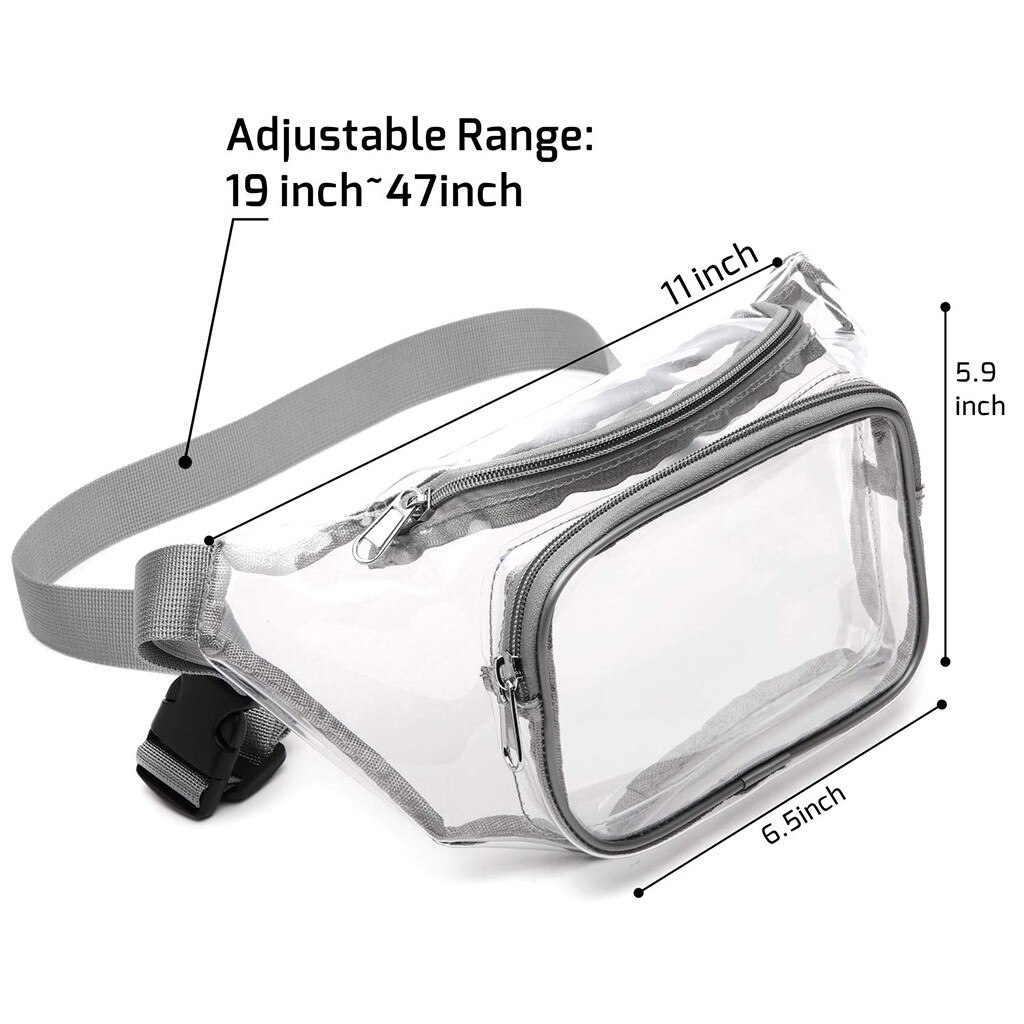 Klare Packung Für frauen Männer Wasserdicht Taille Tasche Nette Streetwear Geldbörse Transparente Beutel Verstellbaren Gürtel Taschen # Y5