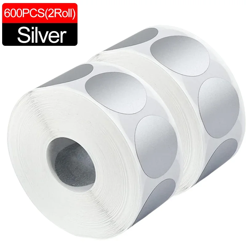 300 Stück Rubbelaufkleber, runde Form, Etiketten, Aufkleber, Gold, Silber, DIY, handgefertigt, für Spiel, Rubbelaufkleber, Etiketten, Partyzubehör: Dark Khaki