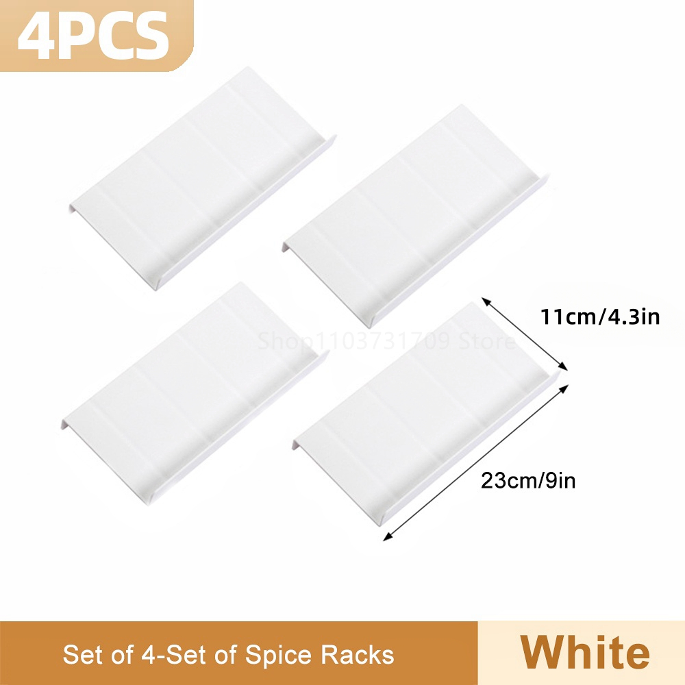 Cajón estantes de especias para cocina, estante de especias ajustable de 4 capas para tarros de especias, estante para condimentos, armario, despensa, organizador de cocina: Amarillo claro
