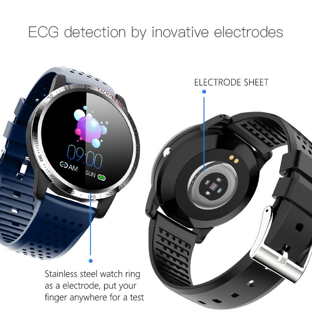EKG PPG HRV Clever Uhr GPS Bluetooth Fitness Tracker Blutdruck Herz Bewertung Monitor Anruf Erinnerung Nachricht drücken Smartwatch