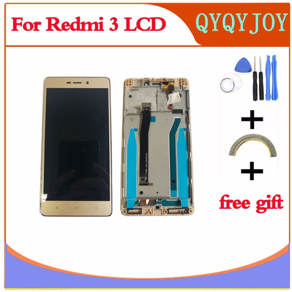 LCD Display + Digitizer Touch Screen Assembly For Xiaomi Redmi3 Redmi 3 Hongmi 3 Cellphone With Frame