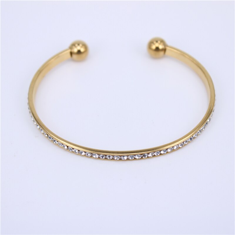 Gleamart Love Bangle Bracelet Stainless Steel Polished Finish Cuff