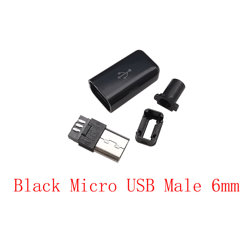 Złącza USB Micro USB/typ C / USB 2.0 typ męski żeński Adapter do lutowania dane naprawcze gniazda wtyczek do ładowania: Ciemnoszary / 5-9 Sztuk