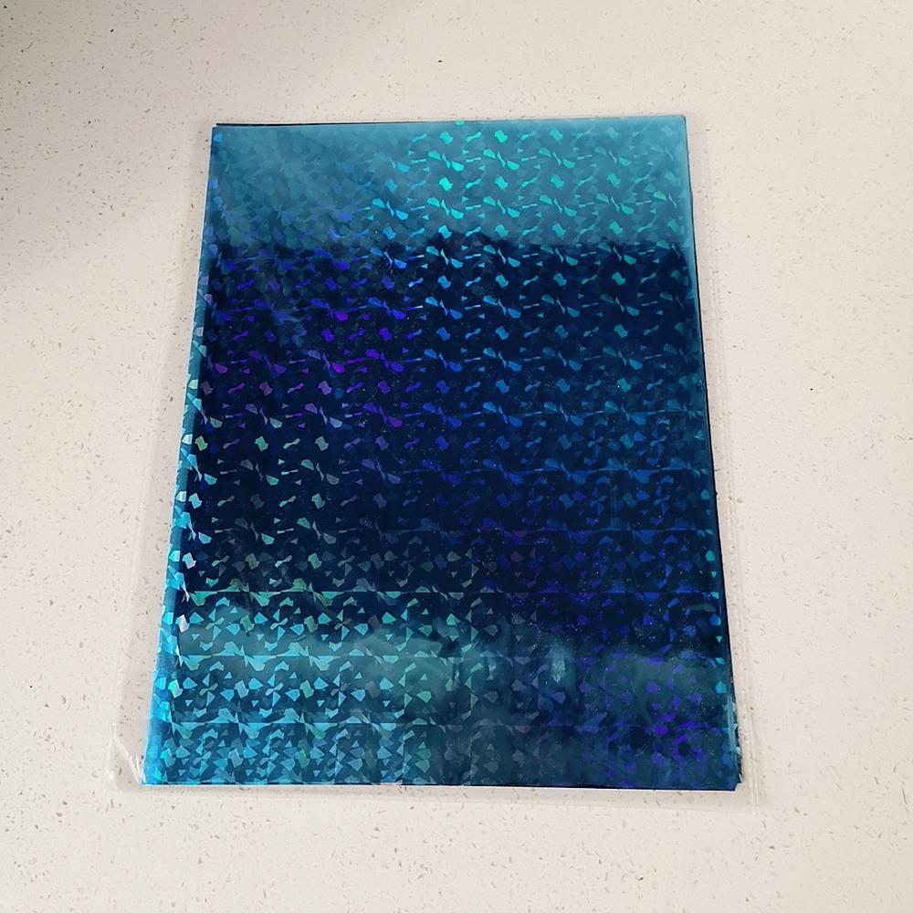 Heißprägefolie Papier Laminator Laminieren Transfere auf Eleganz Drucker Handwerk 50Stck 20x29Cm A4 Gebrochen Gläser blau