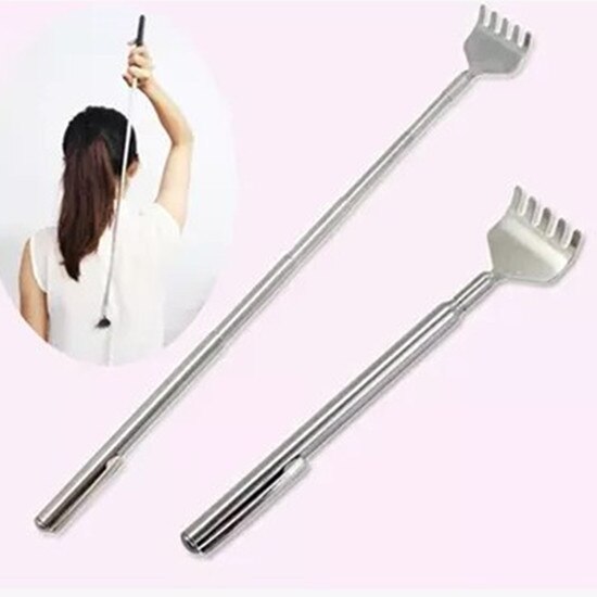 Steel Telescopic Back Scratcher Extendible Portable Adjustable Size Pen Clip Itch Scratch Practical Handy Massage Tool
