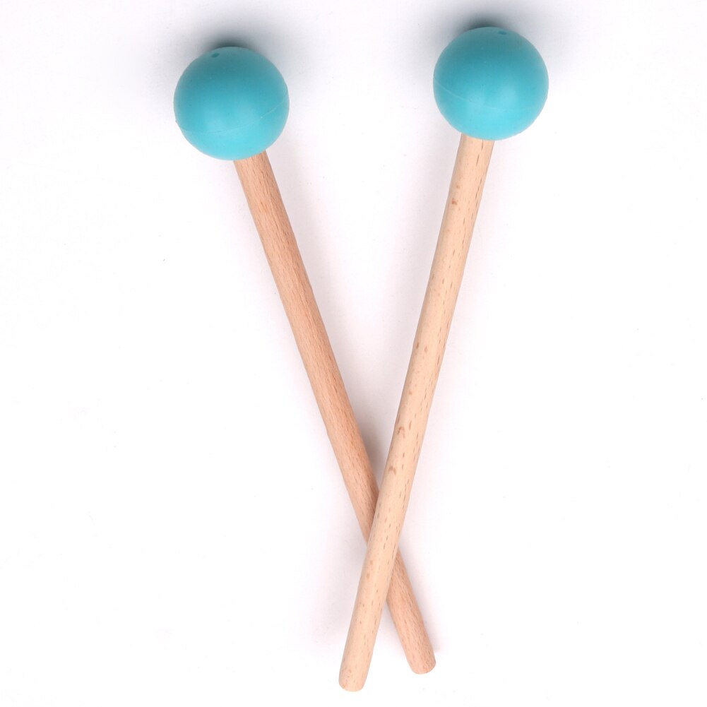 Lengua de acero para niños y adultos, 1 par, mazo de tambor, xilófono, Marimba, baquetas de madera, instrumento de percusión Musical para principiantes