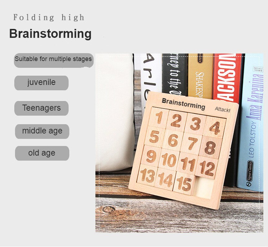 SPYOAIDOLL Wooden Jigsaw Puzzle - Sudoku Style - 15x16x1.2cm - Educational & Interactive