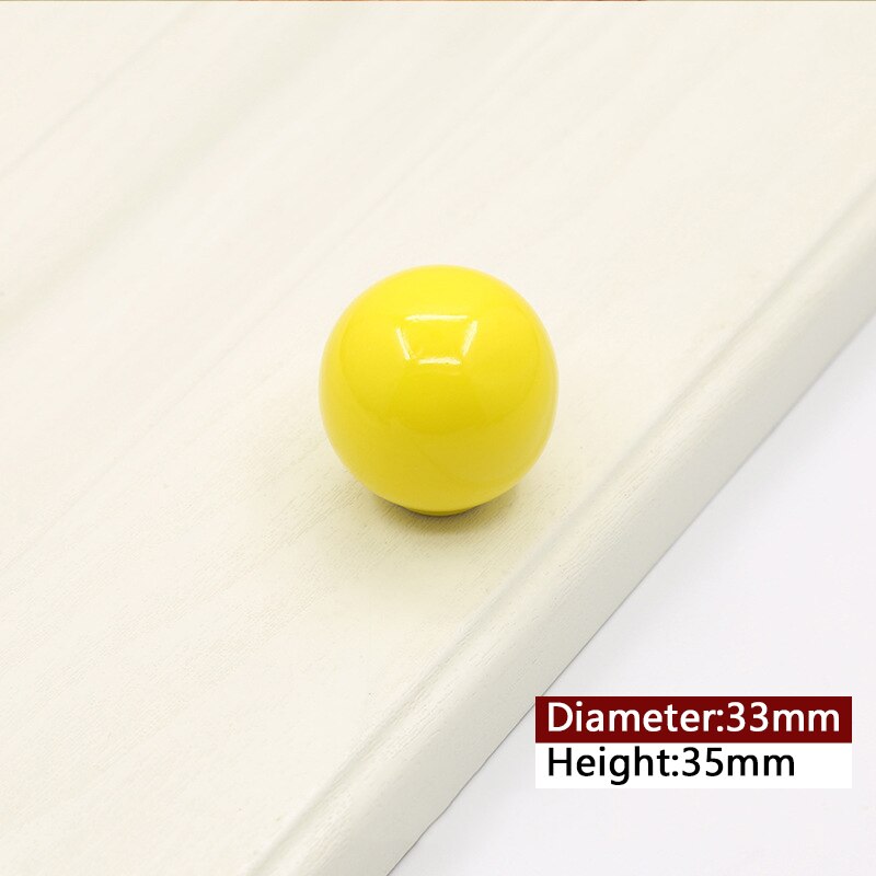 Kast Knoppen Keramische Kastdeur Pull Candy Kleur Kast Kledingkast Lade Bal Ronde Single-Gat Pull Hand Lade Handvat: 03