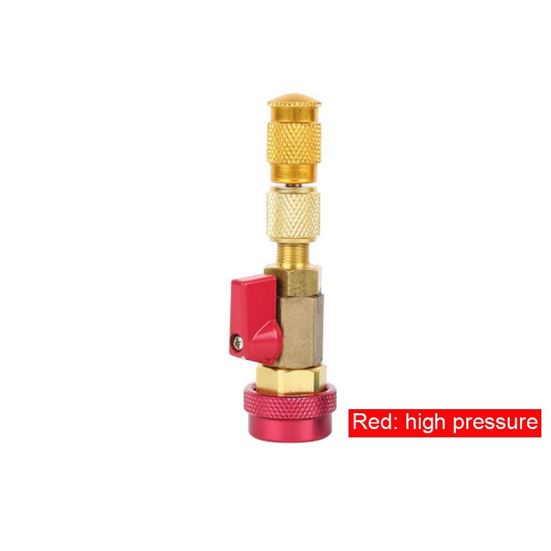 Válvula de aire acondicionado para coche, núcleo R134a, removedor rápido, adaptador para refrigerante de baja/alta presión, herramienta de extracción de núcleo de válvula: High Pressure