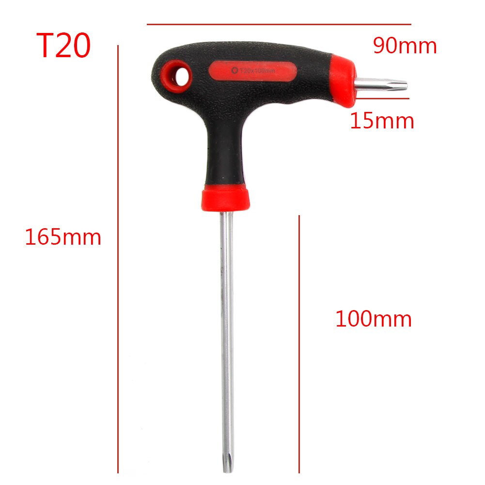T-Handle Grip Torx &amp; Hex Allen Key Screwdriver Driver Tool T10/15/20/25/30/40