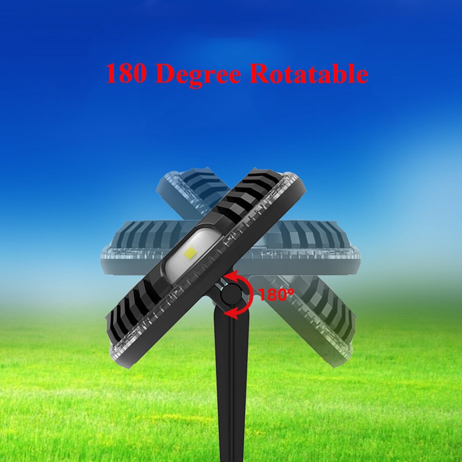 Upgraded 10LED Solar Ground Lights 180 Degree Rotatable Solar Garden in-Ground Light Outdoor for Lawn Pathway Driveway