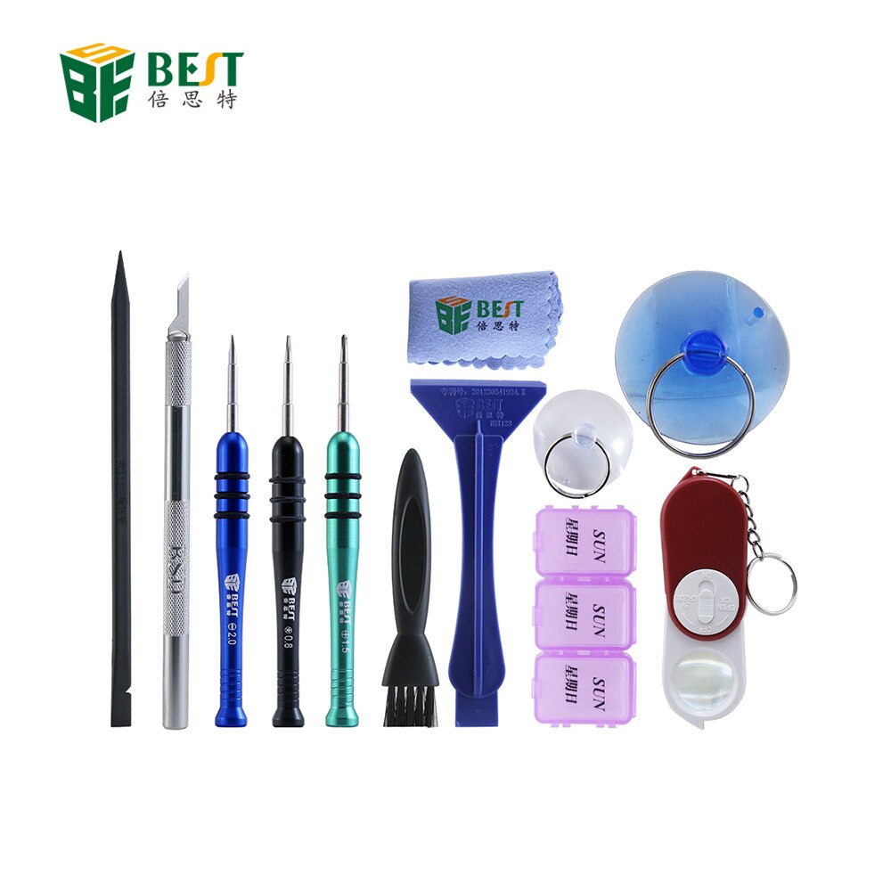 BST-607 12 in 1 Precision Magnetic Screwdriver opening tools kit for iPhone MacBook Mobile Phone Tablet PC Repair Tools Kit