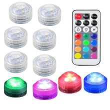 Underwater Led Light IP68 Waterproof Battery Operated Multi Color Submersible Lights For Swimming Pool Fountains Ponds Fishing