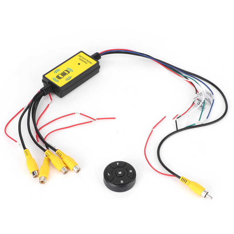 oto aksesuar car accessories 360 Degree Panoramic Video Switch Box 4‑In‑1‑Out Reversing Video Converter with Remote