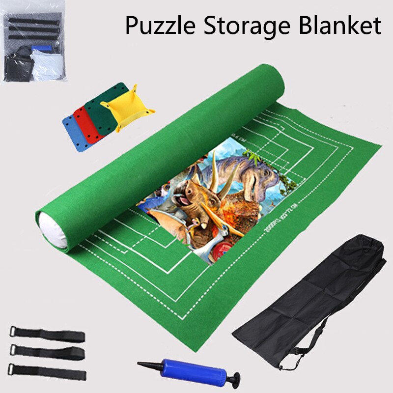 Puzzel Accessoires Speelgoed Draagbare Reizen Opbergtas Puzzel Opslag Roll Up Mat Jigsaw Roll Voelde Mat Speelkleed Voor Up 1500 Stuks
