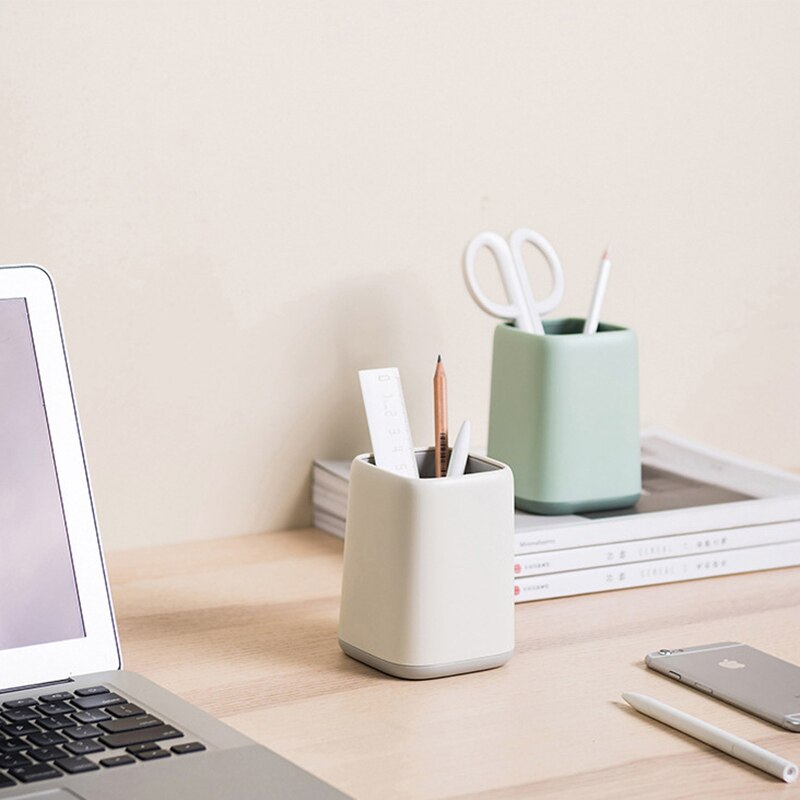 Silicone Pen Holder Pencil Stand Desktop Storage Case Box Desk Office Organizer Accessories Stationery Set For Students