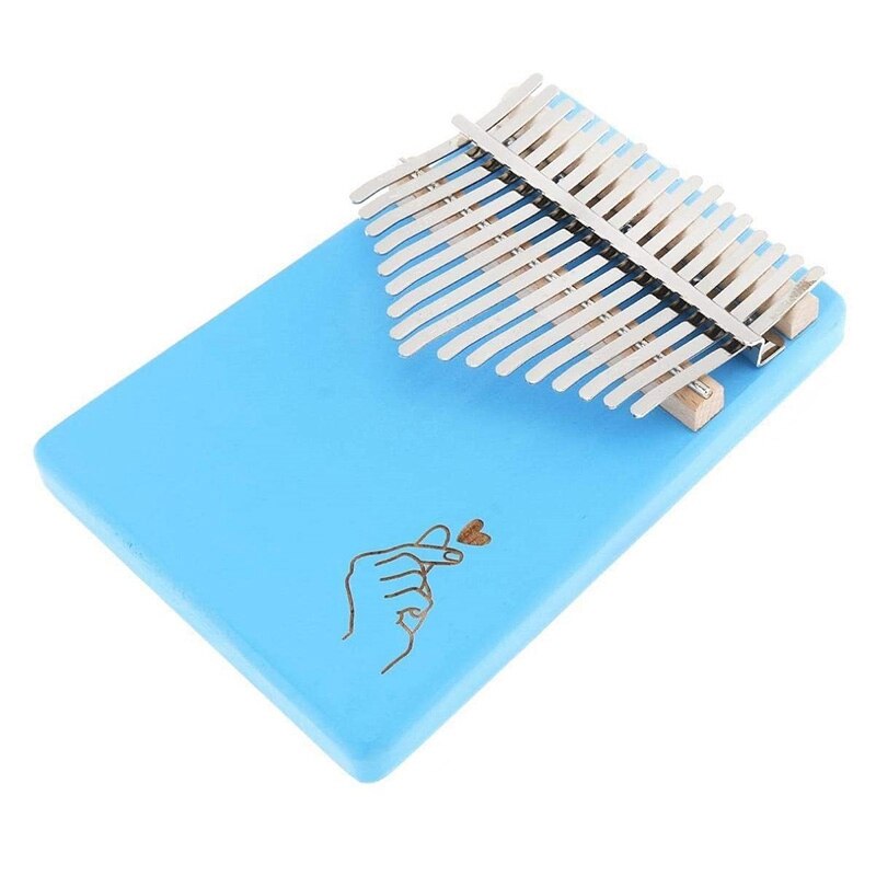 17 Keys Thumb Piano Finger Piano Hand Piano Wooden Finger Piano with Tuning Hammer Learning Adult Beginners