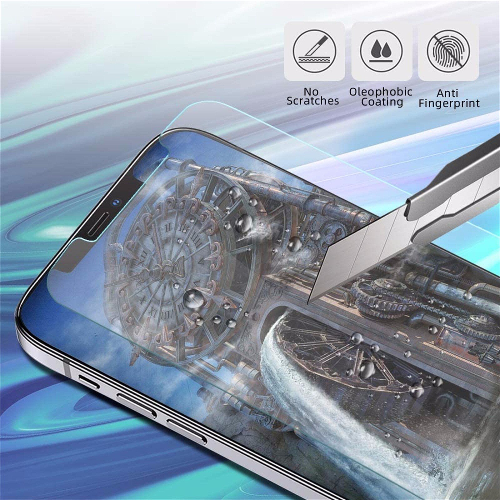 3pcs Hd Clear Tempered Glass Scr.een Protector Film For Iphone 12/mini/pro/max Screen Protectors#40