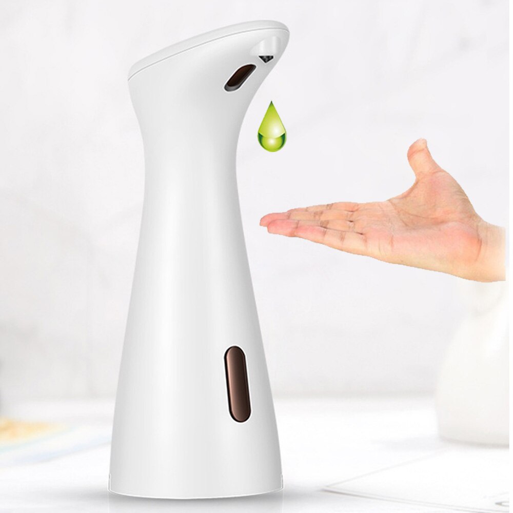 200ml hvide automatsæbe dispenser induktion sæbe dispenser til hjemmebadeværelse køkken berøringsfri hænder