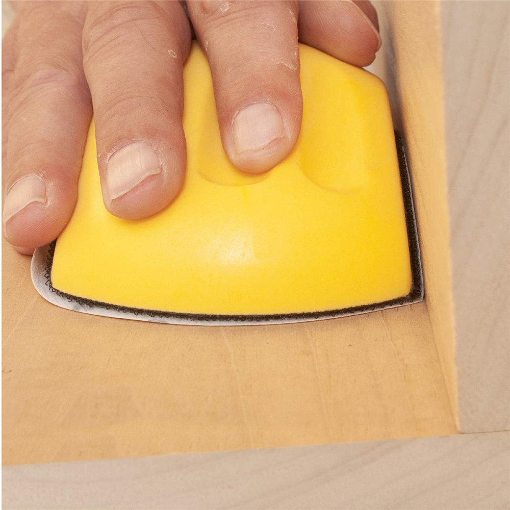 POLIWELL 6 inch 150mm Muis Vormige Schuren Disc Houder Schuurpapier Backing Polijsten Pad Hand Schuurblok voor Houten Auto polijsten