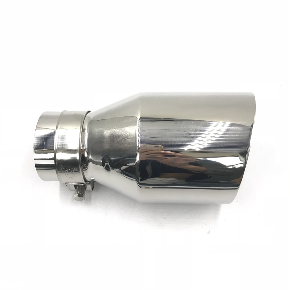 oben schräg schneiden Universal- Spitze Auto Auto Auspuff Tipp 304 Edelstahl Chrom Rohr