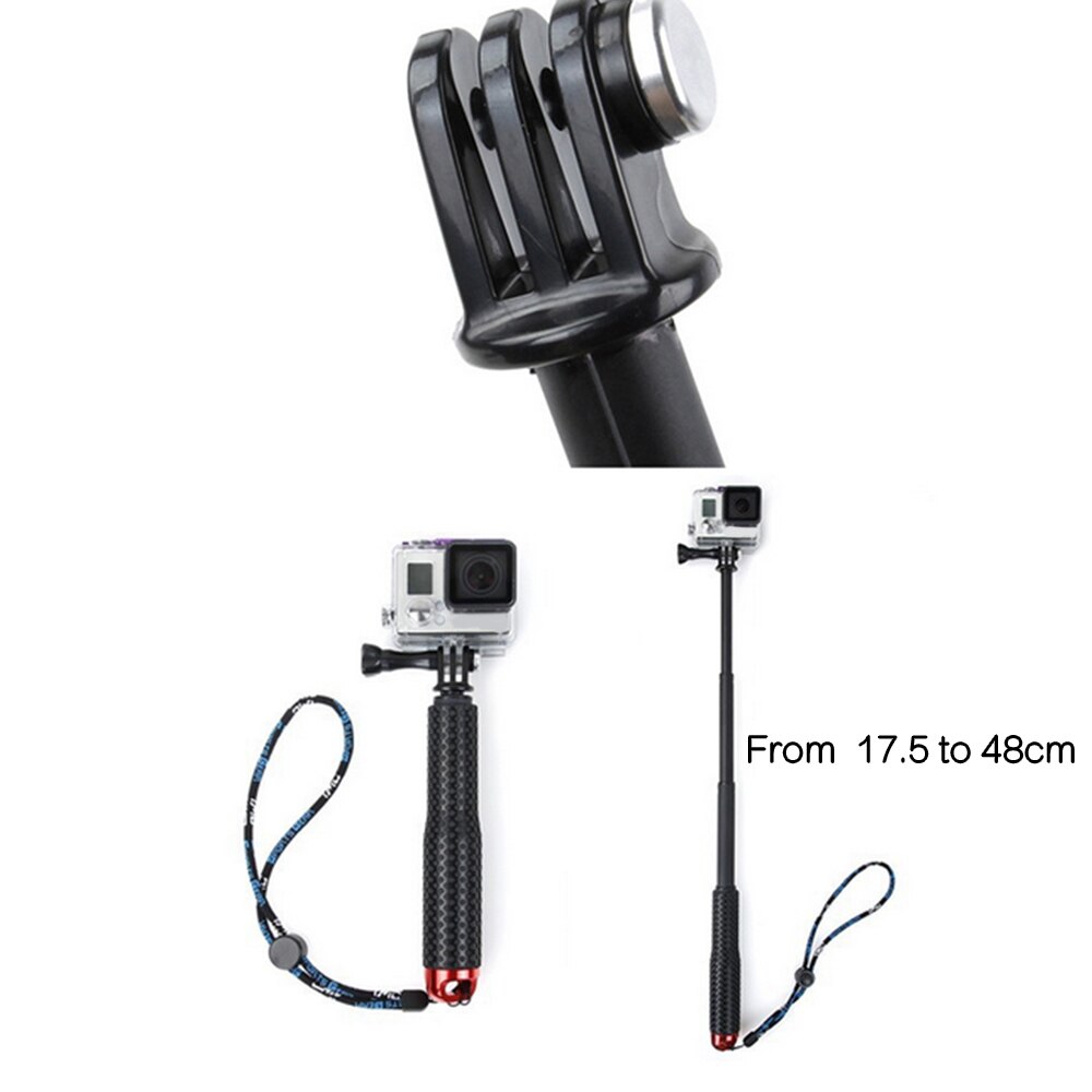 Gosear vandtæt undervandsmonopod selfie stick til gopro hero 5 4 3 plus 2 sjcam xiaomi  yi 4k action kamera håndtag stativ