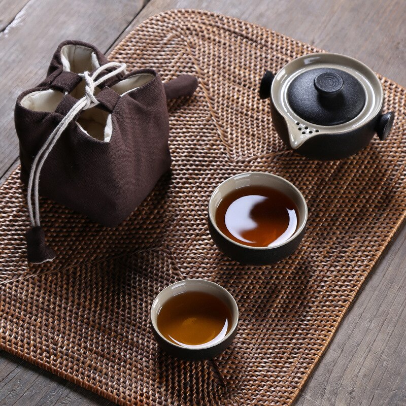 Ceramica Tè set caffè tè set Includono 1 Pot 2 Tazza, di alta qualità gaiwan Bello e facile teiera bollitore, kung fu teaset: B