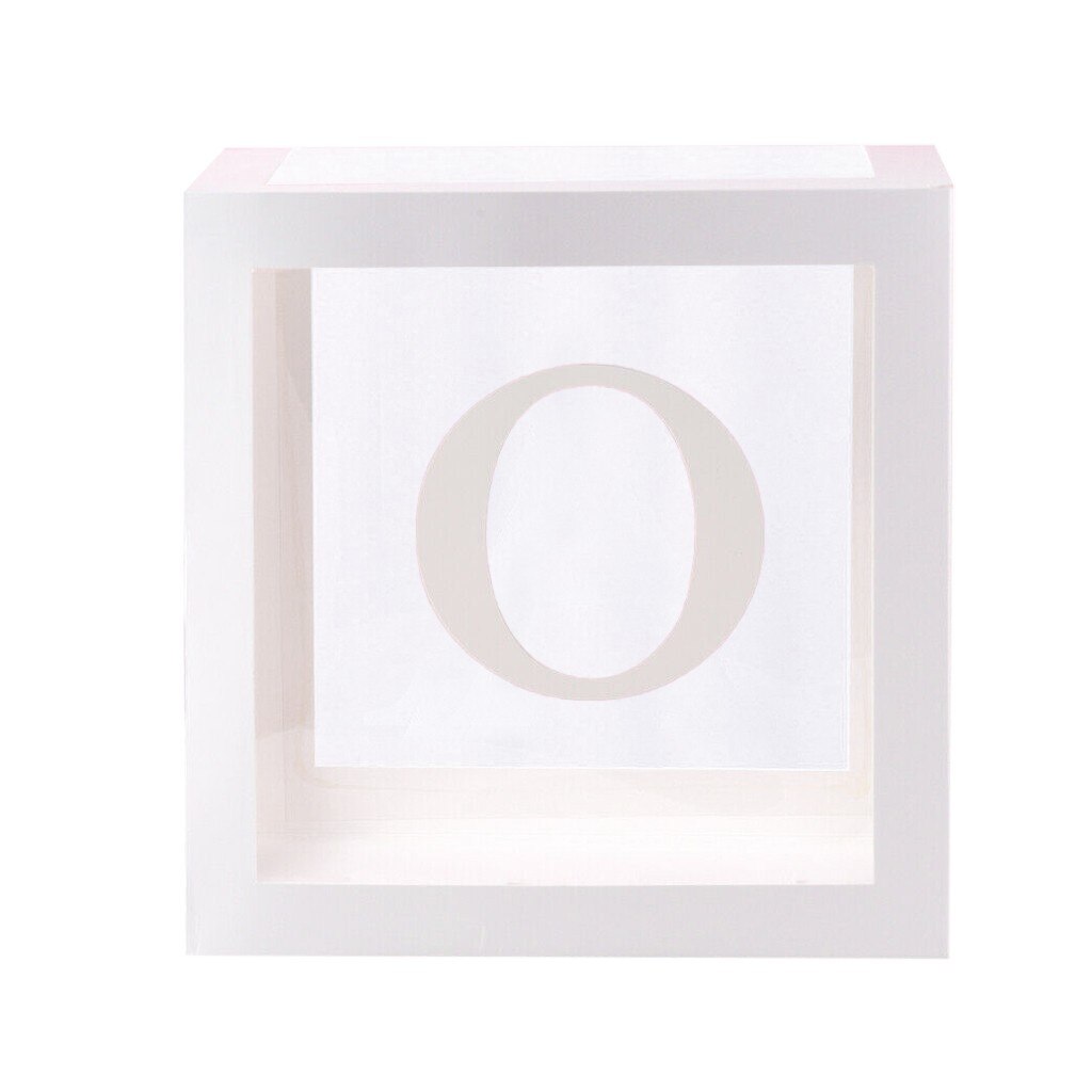 Lettre A-Z Cube Transparent coffrets enfant anniversaire bébé douche fête décoration emballage buffalo plaid emballage boîte: O