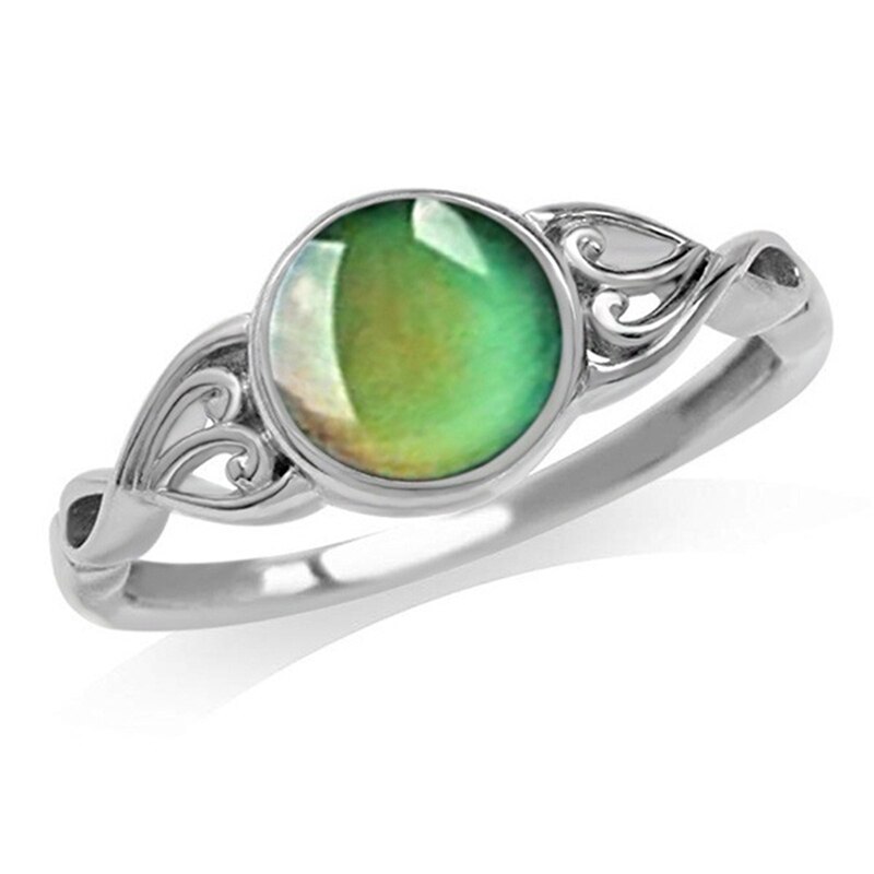 Anillo con Sensor de temperatura para mujer, joya con personalidad única colorida, accesorios de joyería, , novedad de