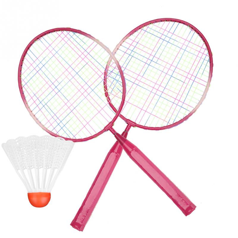 Children Kids Badminton Racket Racquet Shuttlecock Set Alloy Badminton Racket Practice Training Light-weight Racquet with Balls