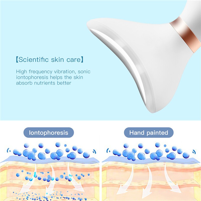 Elektrische Nek Massager Led Foto Therapie Nek Rimpels Verwijderen Lifting Schoonheid Apparaat Draagbare Warme Massage Micro Huidige Machine
