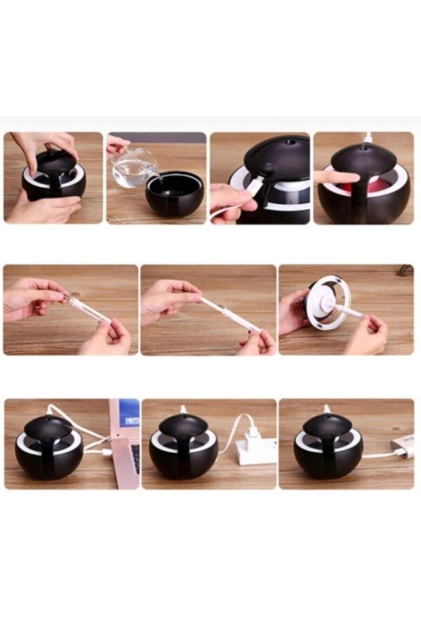 Illuminated Water Tank Air Humidifier Steam Machine Aroma Humidifier 450 Ml