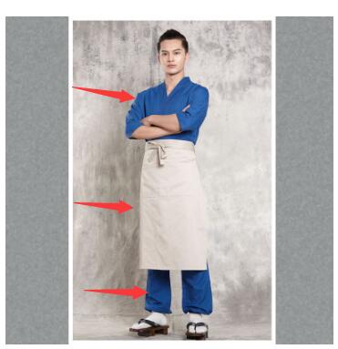Japansk køkken mand & kvinde japansk sushi tøj sent om aftenen kantine kokkeuniform