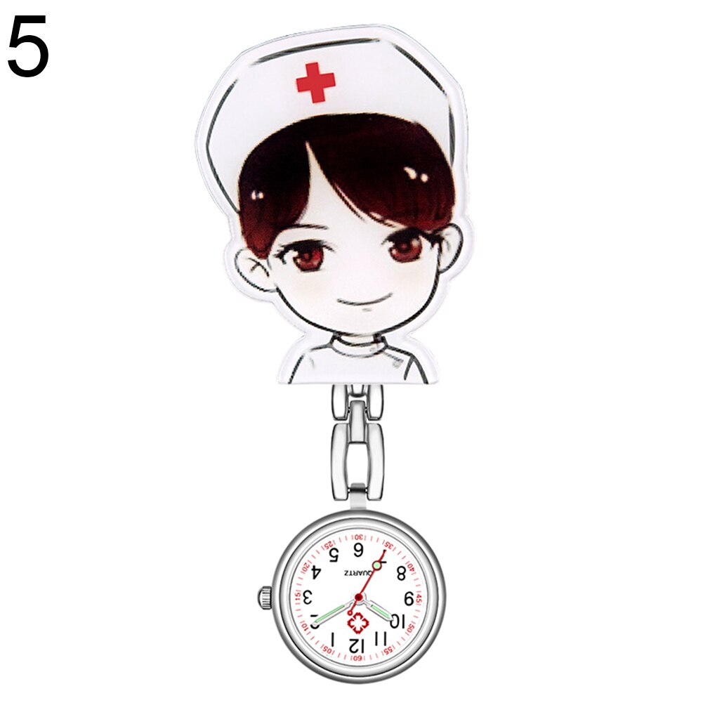 Reloj colgante Retro para mujer, accesorio de pulsera resistente al agua, con Clip de cuarzo Digital, tipo FOB, reloj de enfermera y Doctor, luminoso: 5