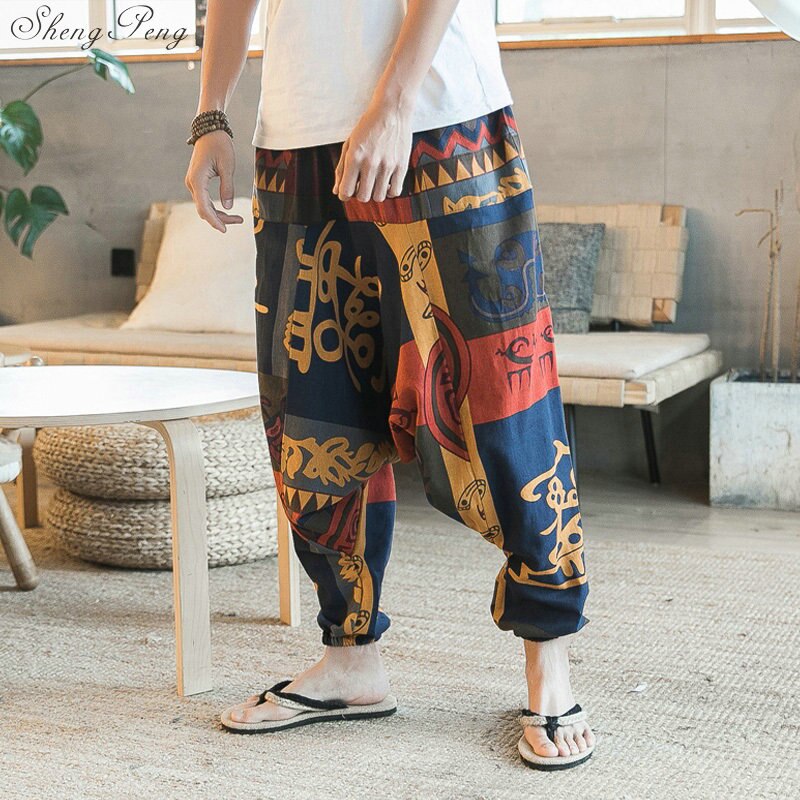 Pantalon kung fu pour hommes, vêtement thaïlandais traditionnel chinois, vêtement oriental pour hommes, V783