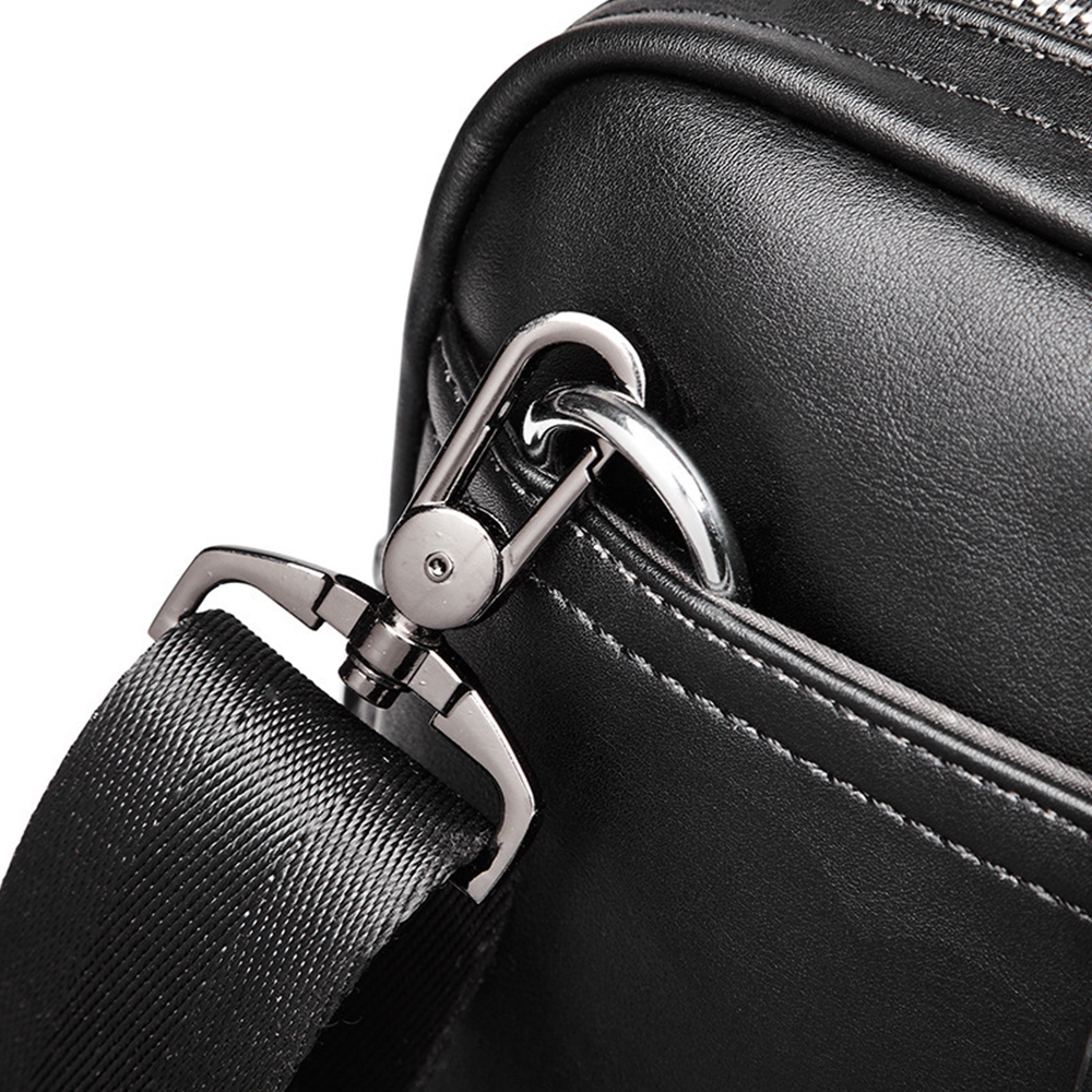 Porte-documents en cuir PU pour hommes, Simple, Business, sac à main pour ordinateur portable, décontractée, sacs à bandoulière, noir, mallette de bureau,