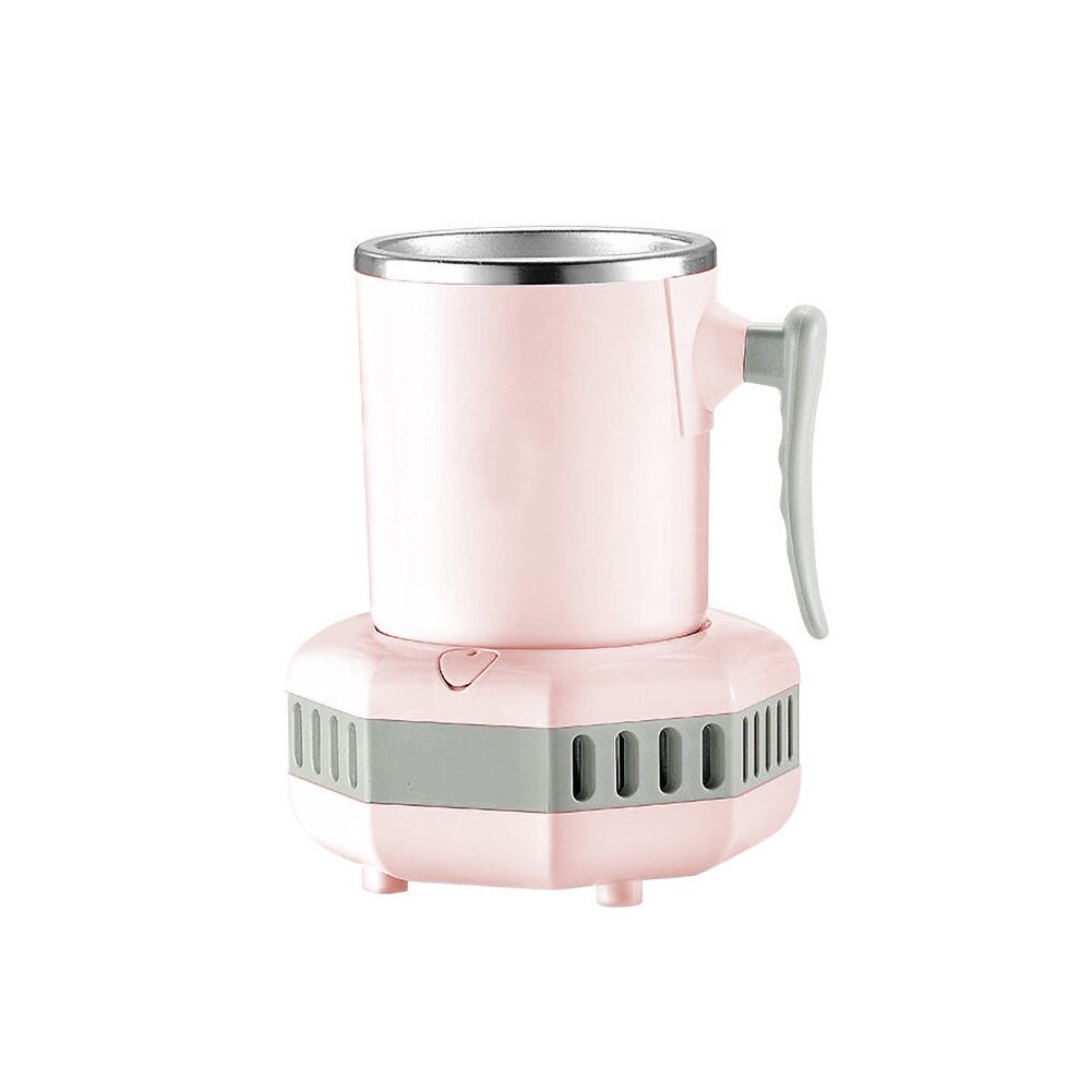 110V Home Office Smart Semiconductor Refrigeration Drink Fast Cooling Cup Cooler The switch is sensitive and easy to operate,: Pink